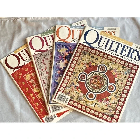 Quilter's Newsletter Magazine 2000-2001 Illustrated Quilting & Crafts Lot