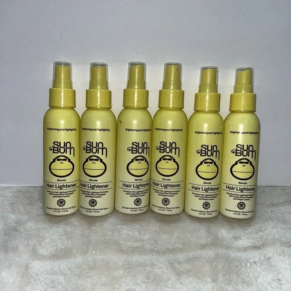 New Lot Of 6 Sun Bum Premium Hair Lightener Blonde To Medium Brown Spray