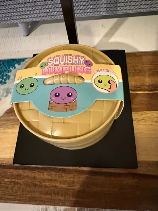 Squishy Dumpling Squeeze Toy - Beige