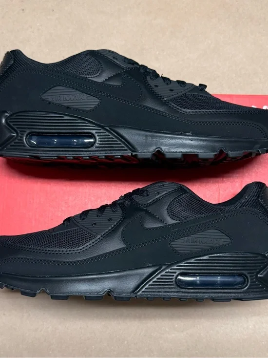 Nike Air Max 90 Triple Black Mens sz 12 Running Shoes NEW!