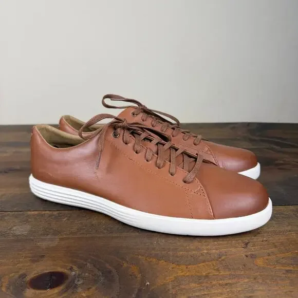Cole Haan Grand Crosscourt II Sneaker Grand OS Tan Leather Burnish Men's 11.5