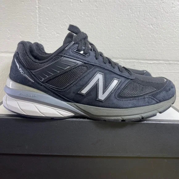 New Balance 990v5 M990BK5 Black Athletic Running Shoes Sneakers Men's 11 D