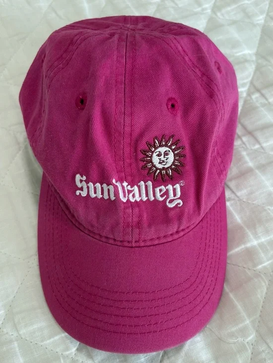 Kids Pink Embroidered Cap from iconic Sun Valley, Idaho