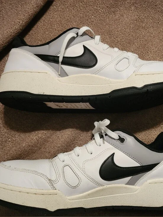 Nike White, Black and Gray Men's Low-Top Sneakers