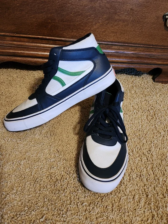 Airwalk Navy, White & Green High-Top Sneakers