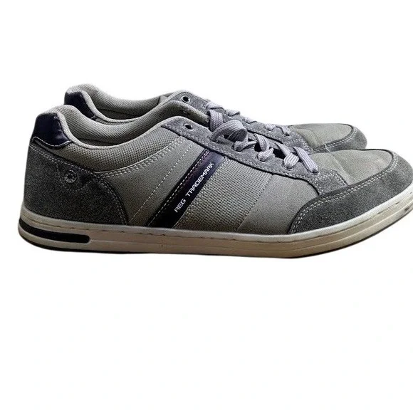 Arrigo Bello Mens Grey Fashion Sneakers Size 10.5 Low Top Lace Up Shoes A0257-4