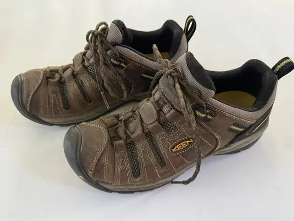 Keen Utility Flint II Soft Toe Work Shoes Mens 8 D Brown Slip Resistant EH