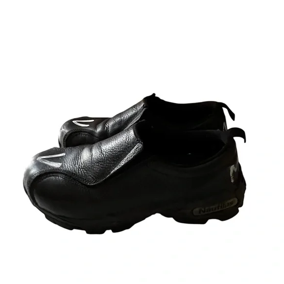 Nautilus Imperfection Black Leather Steel Toe Shoes Sz 10