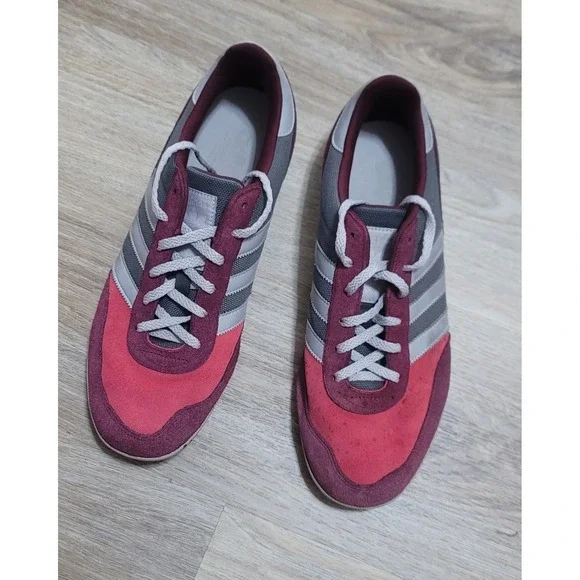 VTG Adidas PT 70 Sneakers Burgundy/Wine Red 096903 -‎ Mens 9.5 - 2007 Rare