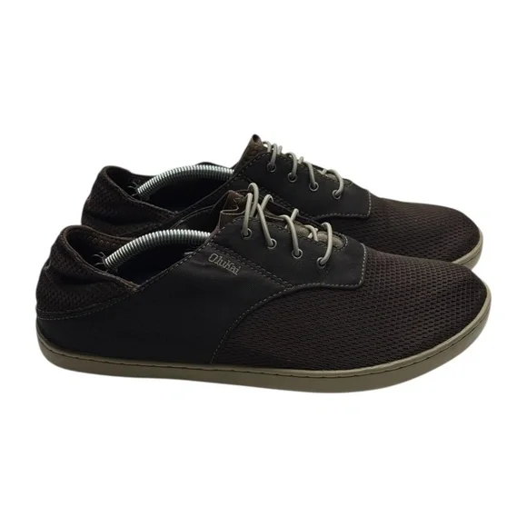 OluKai Nohea Moku Comfort Sneakers Men’s Size 8 10283-6363 Brown Slip On