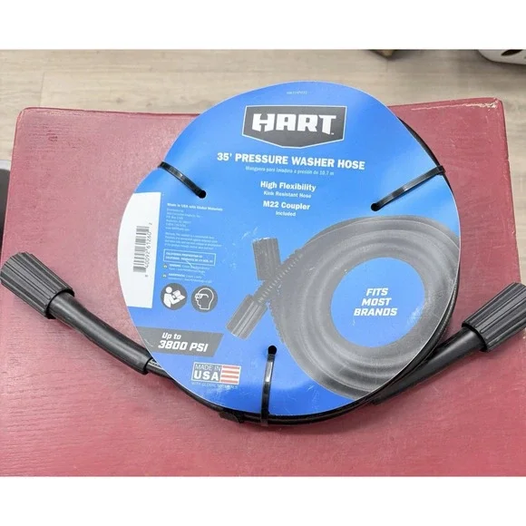 New Hart 35 Pressure Washer Hose High Flexibility Up To 3800 Psi Pressure Washer