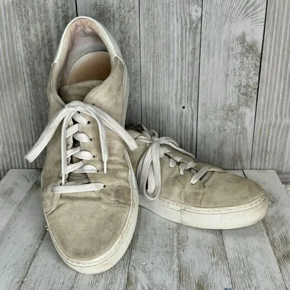 To Boot New York ADAM DERRICK Cream Suede Sneakers Mens Size 9