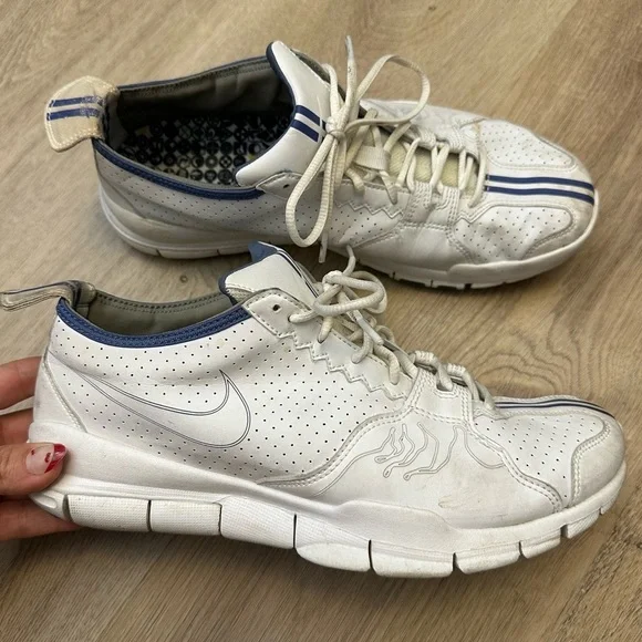Nike Free White and Blue Men's Sneakers