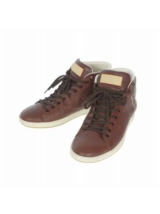 Louis Vuitton Surfside Line High Cut Sneakers 6 Brown