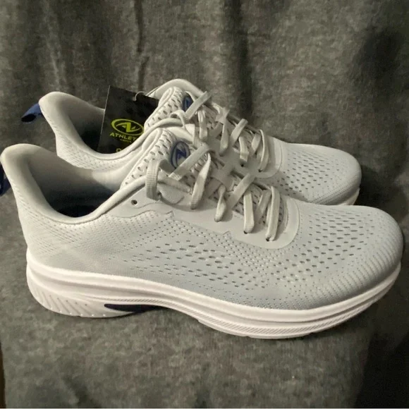 Athletic Works Shoes Mens 9.5‎ Grey Breathable Fabric Upper Lightweight Sneakers