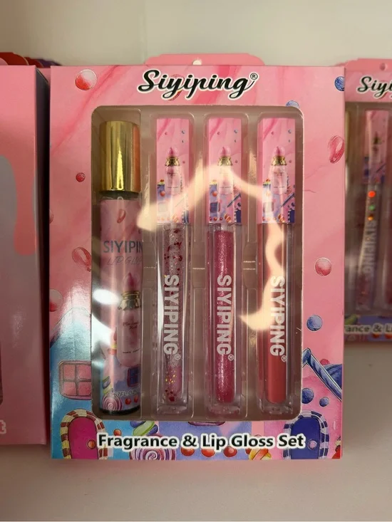 Siyiping Fragrance & Lip Gloss Set - Pink Mix