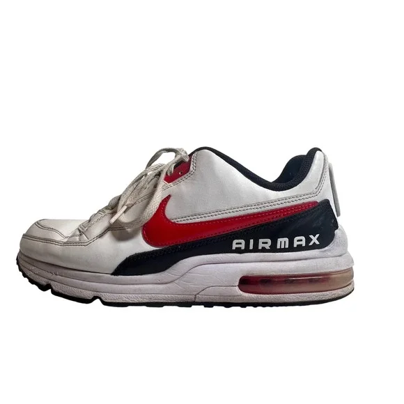 Nike Air Max LTD 3 Mens White‎ Red Black Leather Low Top Sneakers BV1171-100