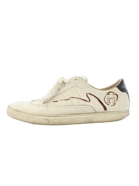 Hermes Quicker Sneakers Leather White TK