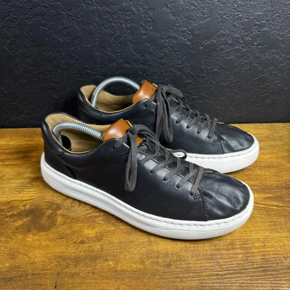 Johnston & Murphy Trufoam Prentiss 25-2761 Black Leather Sneakers Mens‎ 8M