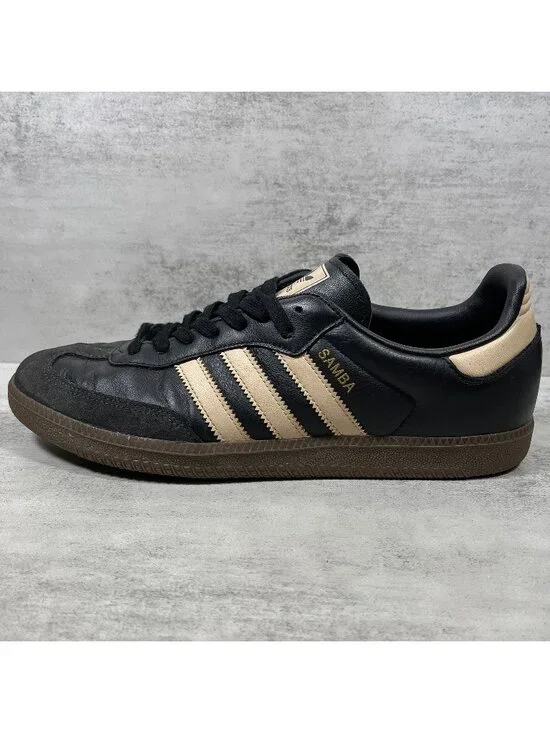 Adidas Samba OG Sneakers - Men's Size 10.5 - Black Beige