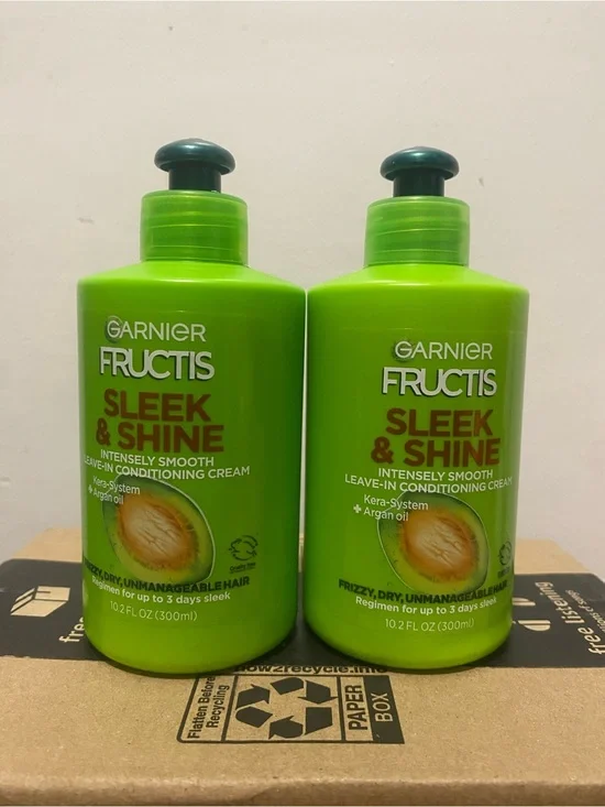Garnier Fructis Sleek & Shine Leave-In Conditioning Cream - Bright Green