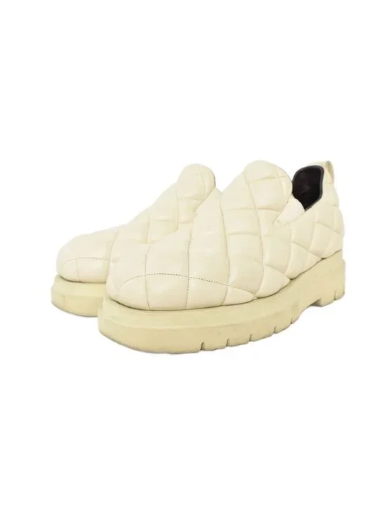 Bottega Veneta Quilted Slip on Sneakers 41 Ivory