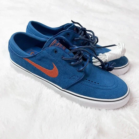 Nike SB Zoom Janoski OG+ Sneakers Blue Force Campfire Orange Size 5.5 NWOT