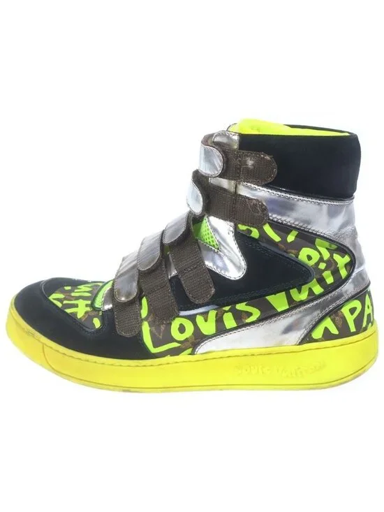 Louis Vuitton Steven Sprouse Monogram Graffiti High Cut Sneakers Multi