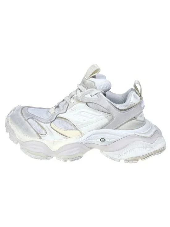 Balenciaga Cargo Vintage Wash Low Cut Sneakers White