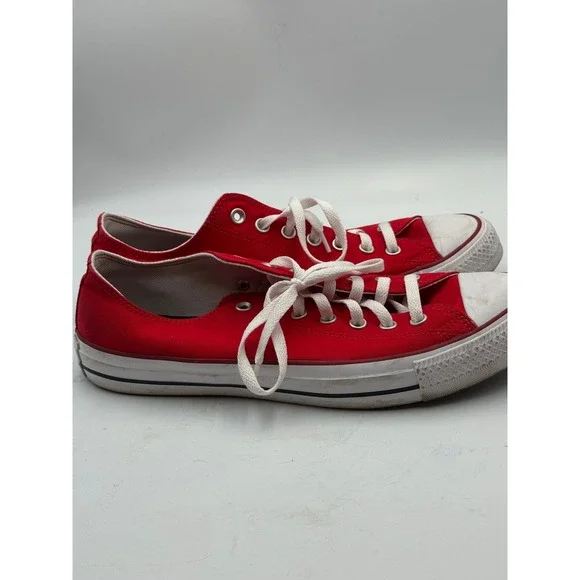 Converse All Star Low Top Red Canvas Sneakers 168958C Mens 11‎ Wos 13