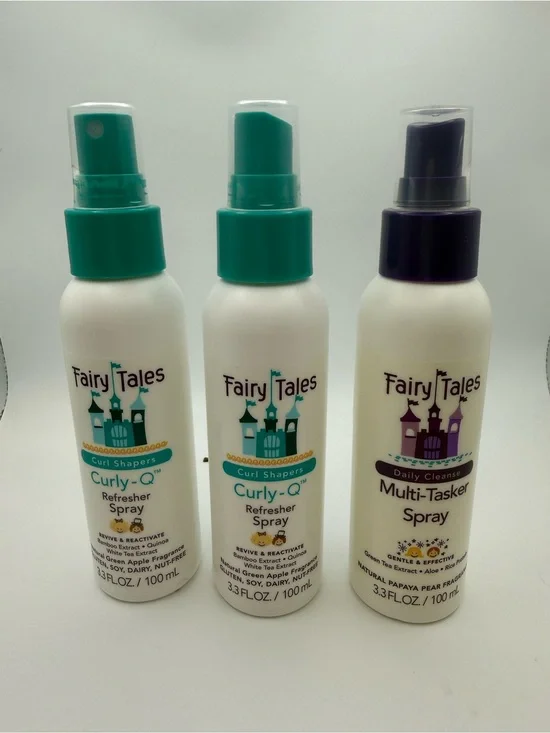 NEW Fairy Tales Curly-Q Refresher Spray & Multi-Tasker Spray Hair Care Bundle