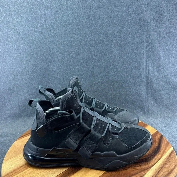 Nike Air Edge 270 Triple Black Mens High‎ Top Sneakers AQ8764-003 Size 12