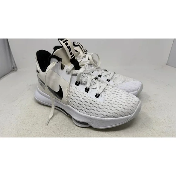 Nike LeBron Witness 5 White Black Basketball Shoes CQ9380-100 Mens Size 10.5