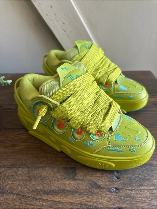 PUMA LaFrancé Heatmap LaMelo Ball Lime Green Platform Sneakers Men’s 4.5 EU 36