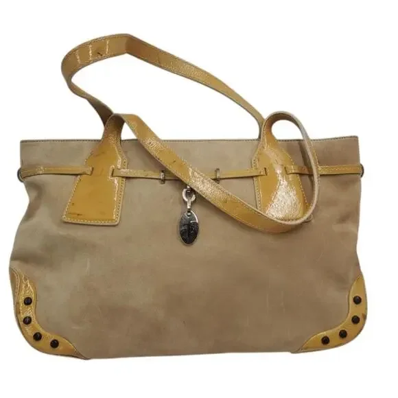 Vintage Tod’s Light Brown & Yellow Leather Shoulder Bag – Italian Luxury Classic