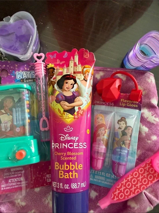 Disney Princess Cherry Blossom Bubble Bath - Bright Pink & Purple plus and more