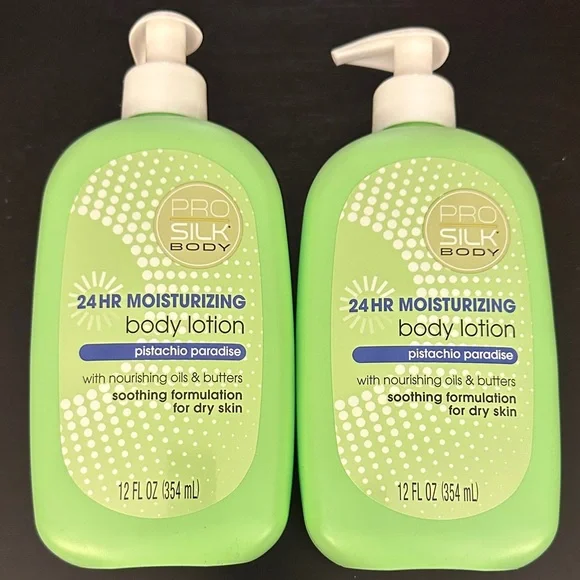 Two 24HR Moisturizing Body Lotion - in Pistachio Paradise soothing formulation