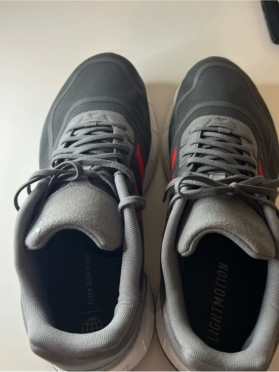 Adidas Duramo SL Men’s Running Shoes Gray/Red Lightmotion Size 12 Athletic Sneak