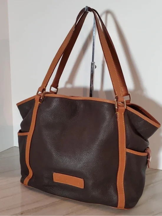 DOONEY & BOURKE Florentine Kristen Black Leather Shoulder Tote‎ Bag VTG