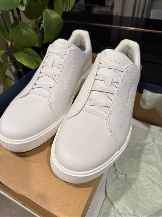 Cole Haan Grand Luxe White Slip-On Sneakers