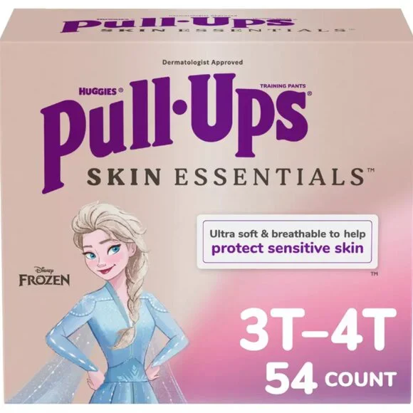Pull-Ups Skin Essentials Girls' Disposable Training Pants 54 Count 3T/4T