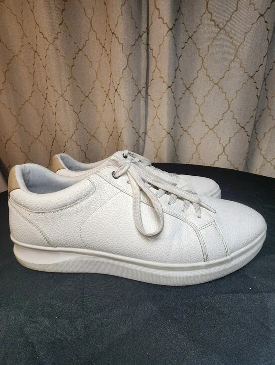 Aldo White Leather Low-Top Sneakers