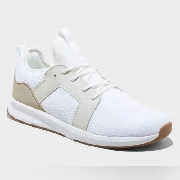 NIB Goodfellow & Co White and Tan Sneakers