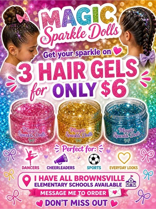 Magic Sparkle Dolls Hair Gel Trio - 3 for $10