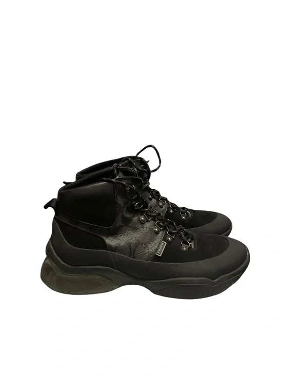 Black High-Top Coach Lace-Up Sneaker boots size 10.5 Mens
