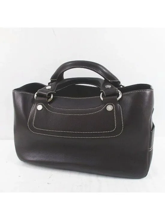 Celine Boogie Tote Brown Leather 46