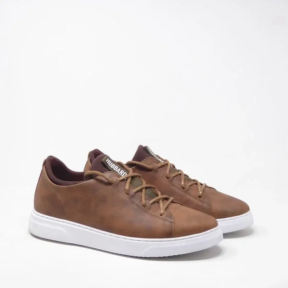 Samuel Hubbard Mens Flight Sneakers Brown Leather Lace Up Size 9 M1600-002