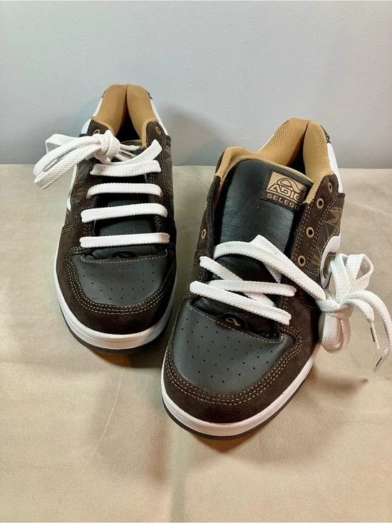 Adio Skate Shoes - Ed Selego Brown Tan Leather - US Mens Size 13 EUC - Y2K Puffy