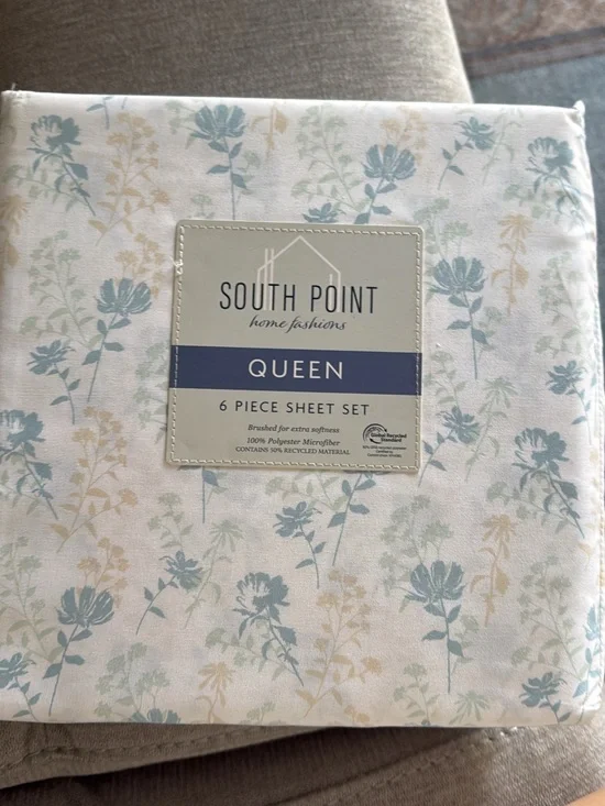 South Point Queen 6-Piece Sheet Set - Floral Pastel Print