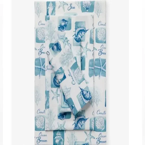 Brylane homes Coastal Printed Microfiber Sheet Set